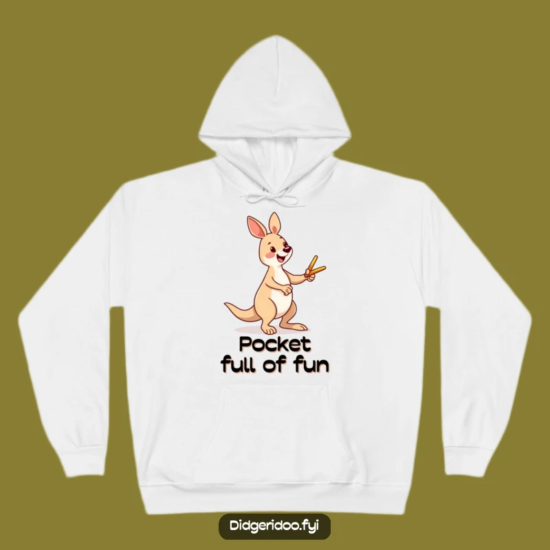 Funny Kangaroo Kicking Boomerang Hoodie: Cozy Aussie Humor for Chilly Days