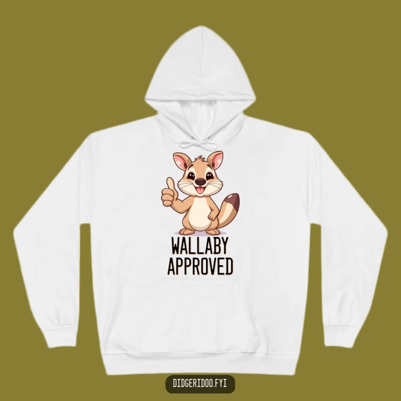 Funny Wallaby Thumbs Up Hoodie: Cozy Aussie Animal Comfort Gift