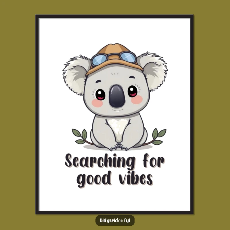 Free Printable Koala Detective Wall Art: Funny Downloadable Decor for a Curious Home