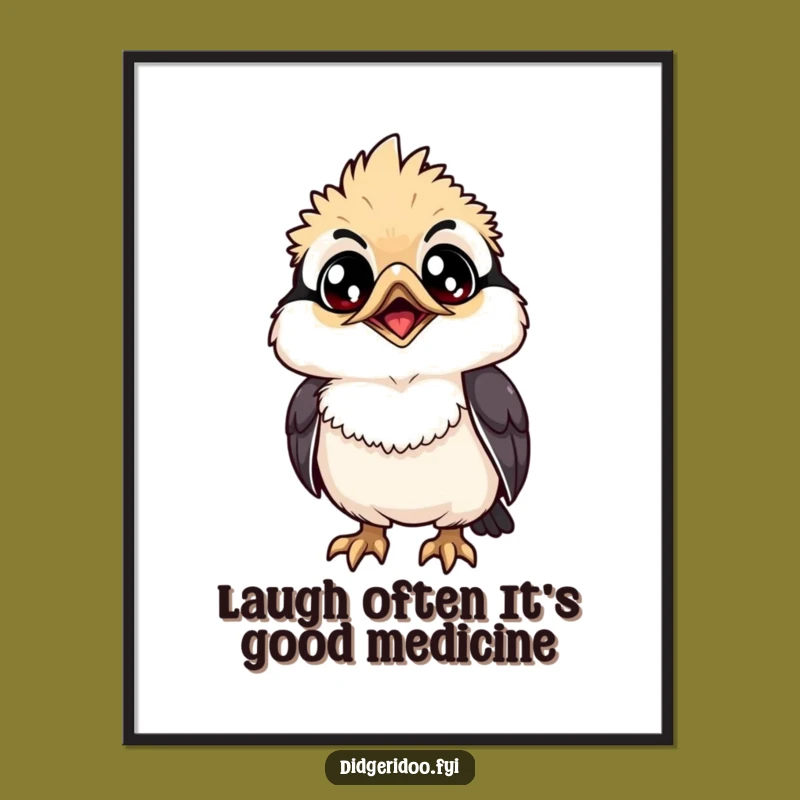 Free Printable Kookaburra Wall Art: Laughing Up Design, Funny Downloadable Decor