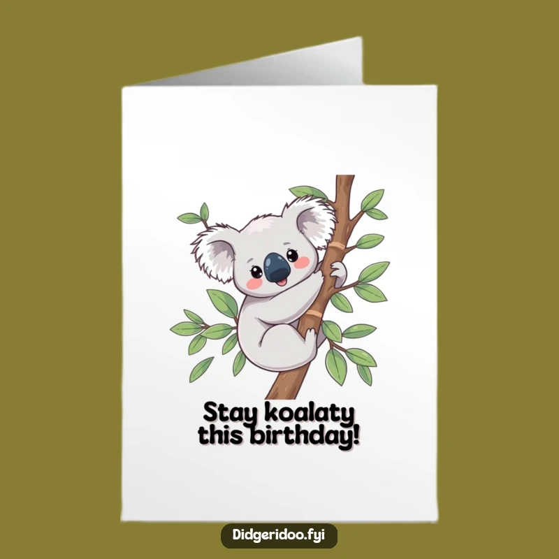 Free Printable Birthday Koala Card: Content Critter for a Cozy Downloadable Gift