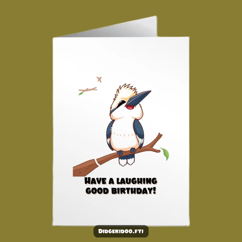 Free Printable Birthday Card: Laughing Kookaburra, Hilarious Downloadable Gift