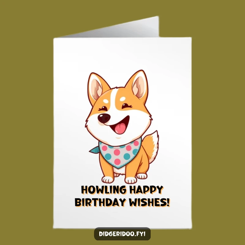 Free Printable Birthday Card: Proud Dingo Howling for a Wild Celebration