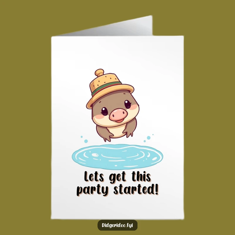 Free Printable Platypus Birthday Card - Quirky Dive Into Fun Downloadable Gift