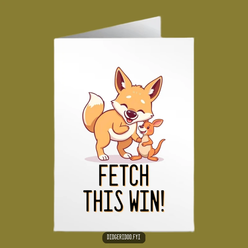 Free Printable Dingo Fetch Card: Congrats Downloadable Gift for Pet Parents!