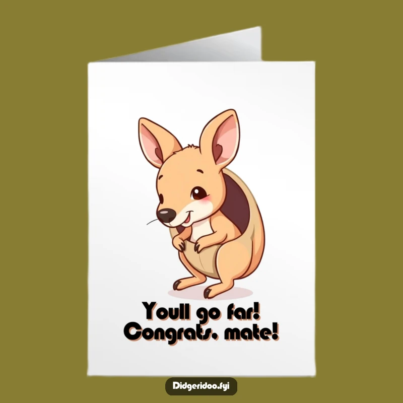Free Printable Congrats Card: Bouncing Joey Celebrates Success!
