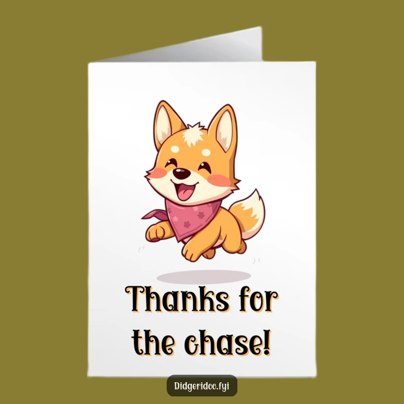 Free Printable Dingo Thank You Card: Hilarious Gratitude Downloadable Gift