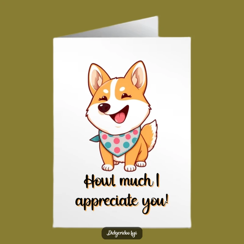 Free Printable Thank You Card: Proud Dingo Howling Appreciation Loudly