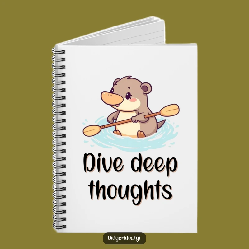 Funny Platypus Paddling Notebook: Plan Your Path with Aussie Drive