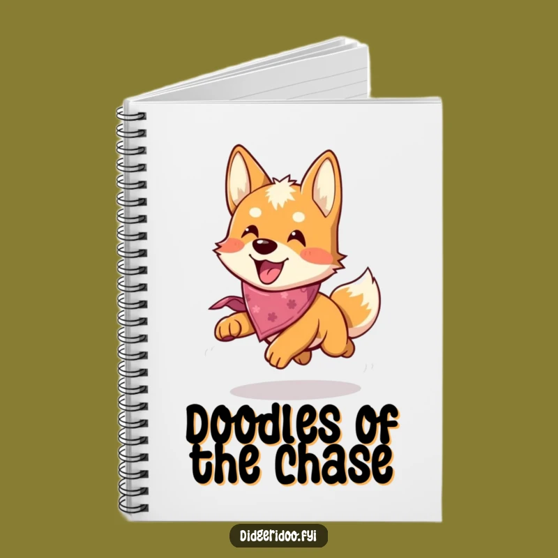 Funny Dingo Chase Notebook: Jot Down Ideas with this Playful Pup's Cheerful Cover