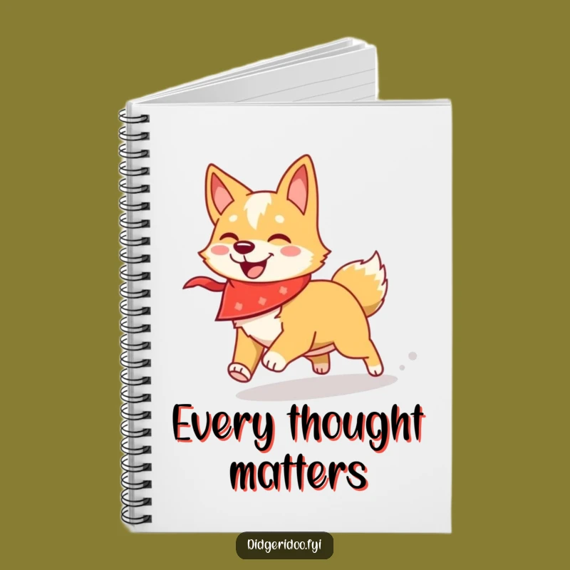 Funny Dingo Bandana Notebook: Jot Down Ideas with Canine Cheer Gift