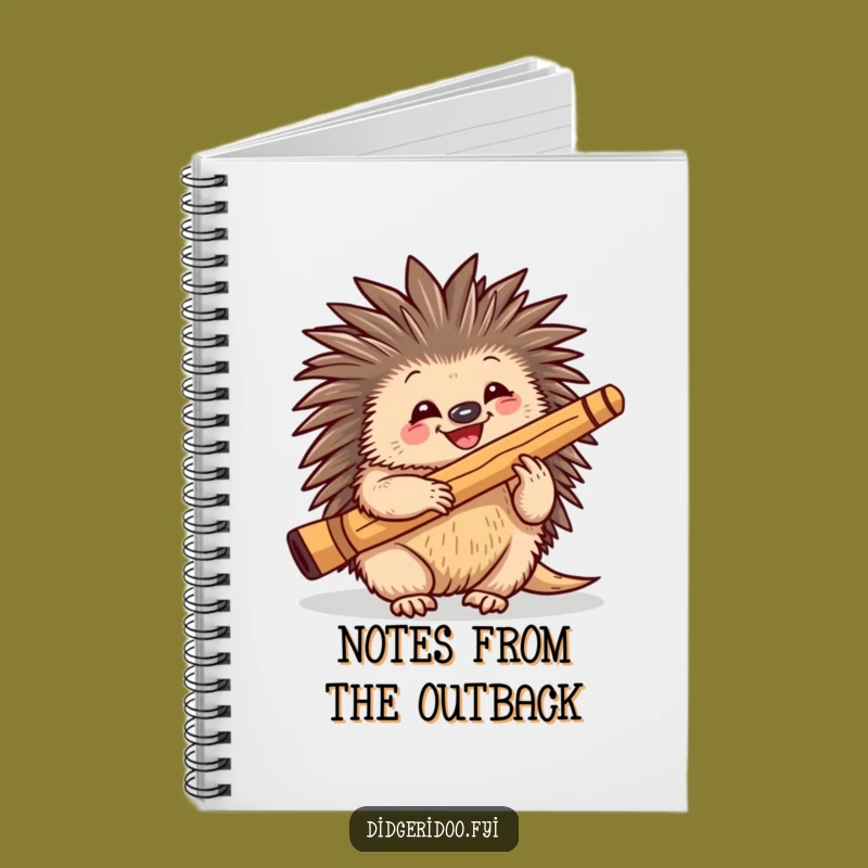 Funny Echidna Didgeridoo Notebook - Playful Journal for Musical Ideas