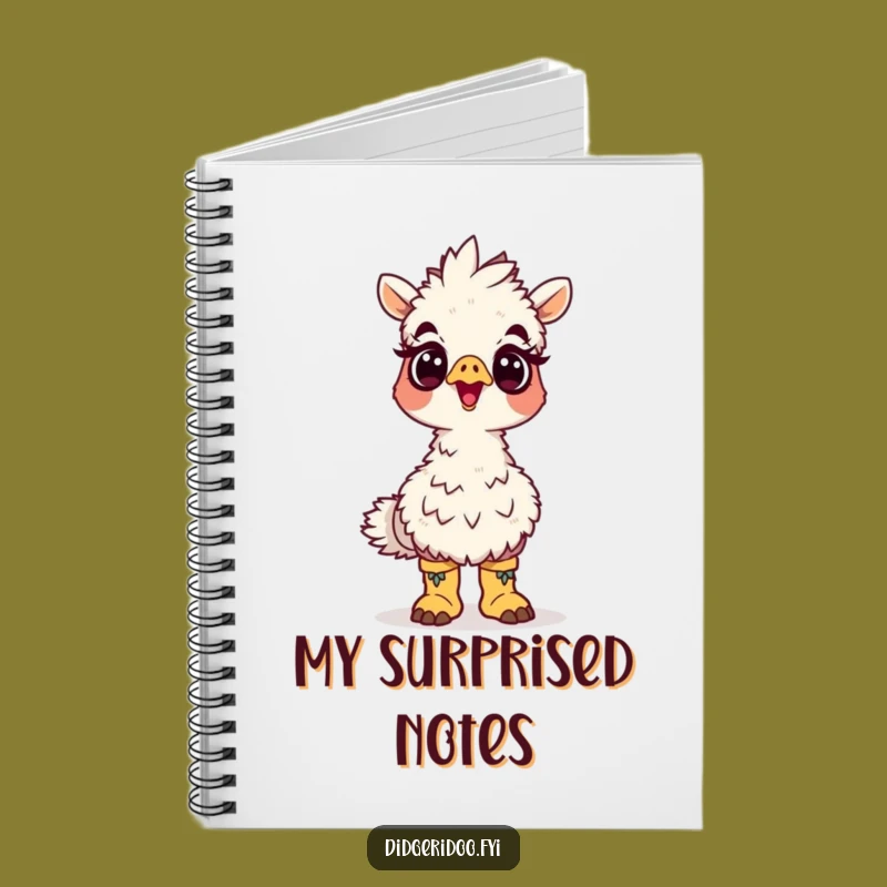 Funny Emu Boots Notebook: Surprised Bird Journal Gift
