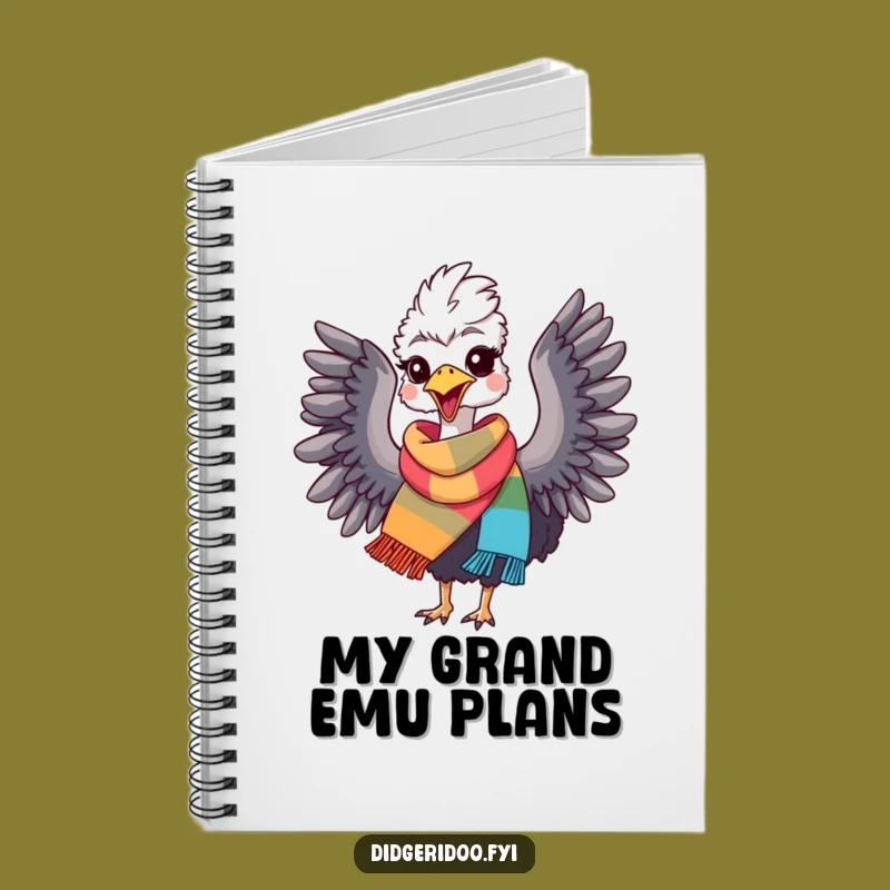 Funny Emu Delight Notebook: Journal Your Joy, Hilarious Gift for Writers