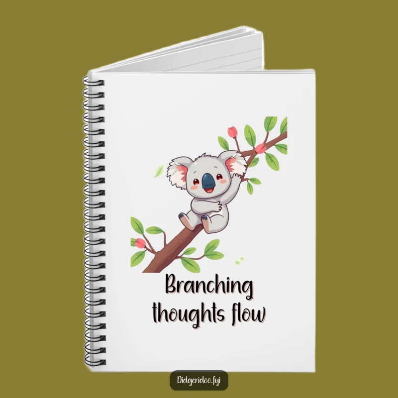 Funny Koala Dangling Notebook: Jot Down Thoughts with Aussie Serenity