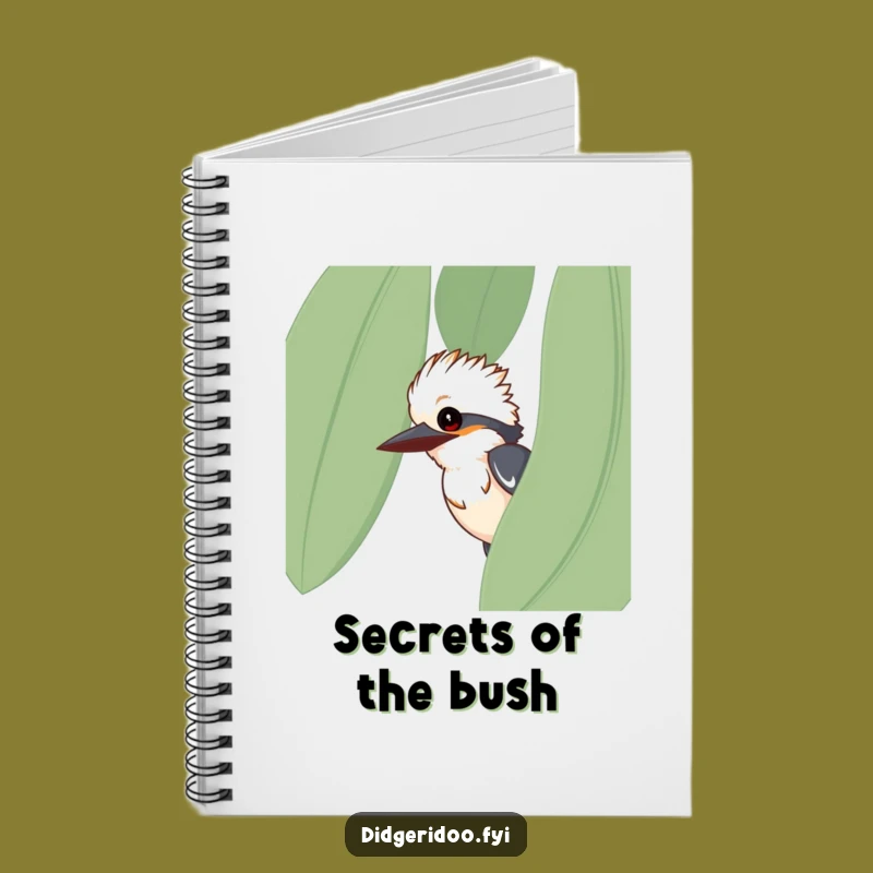Funny Kookaburra Notebook - Journal with Curious Eucalyptus Bird for Notes