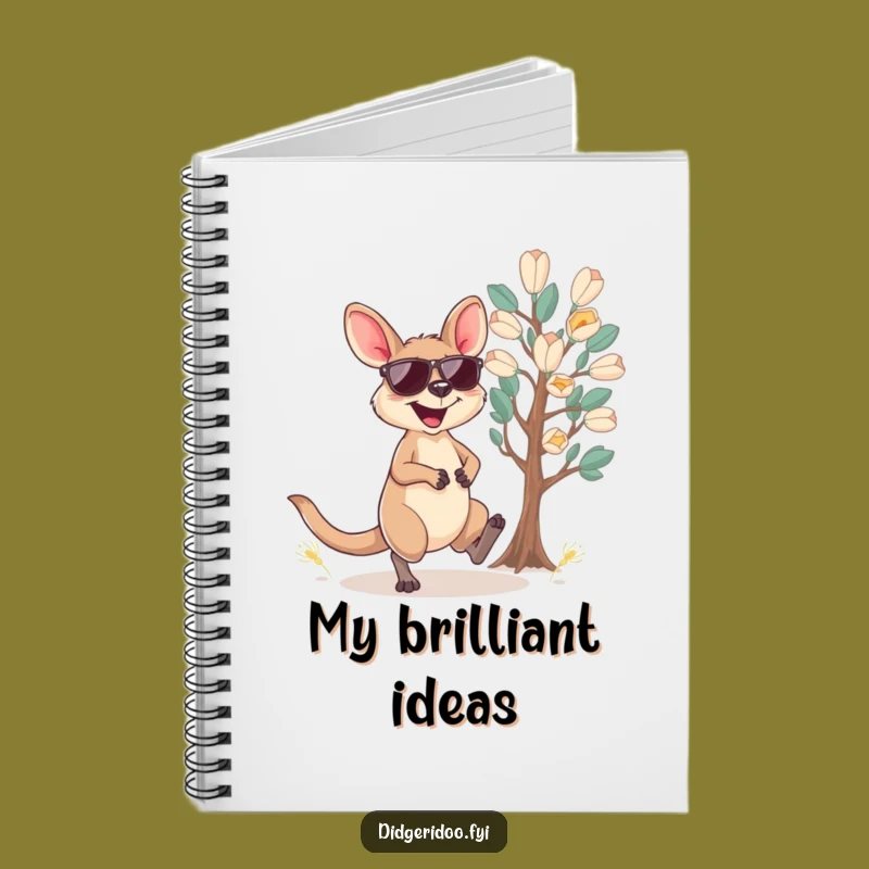 Funny Wallaby Sunglasses Notebook: Jot Down Ideas with Aussie Cheer Gift