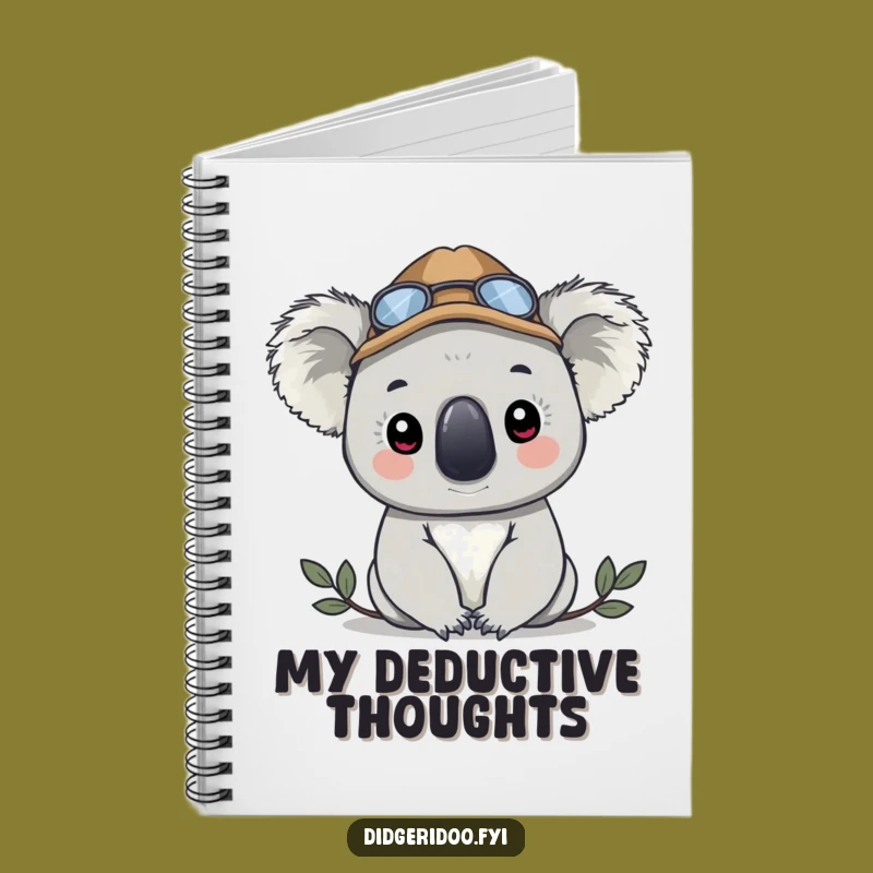 Funny Koala Detective Notebook - Jot Down Your Brilliant Suspicions