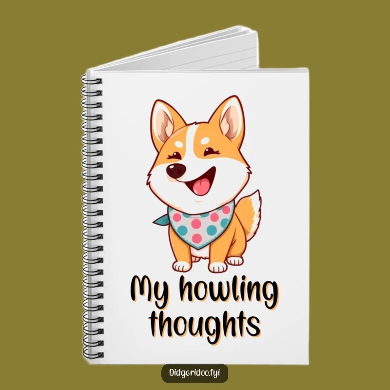 Funny Dingo Howling Notebook: Proud Bandana Journal Gift