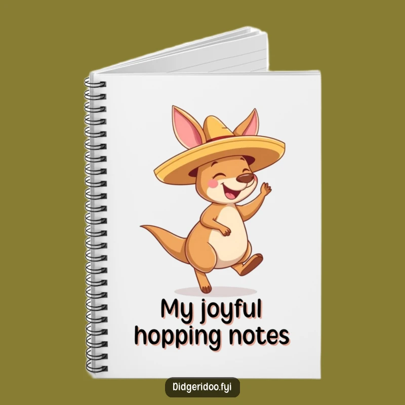 Funny Kangaroo Sombrero Notebook: Joyful Bouncing Journal, Perfect Gift