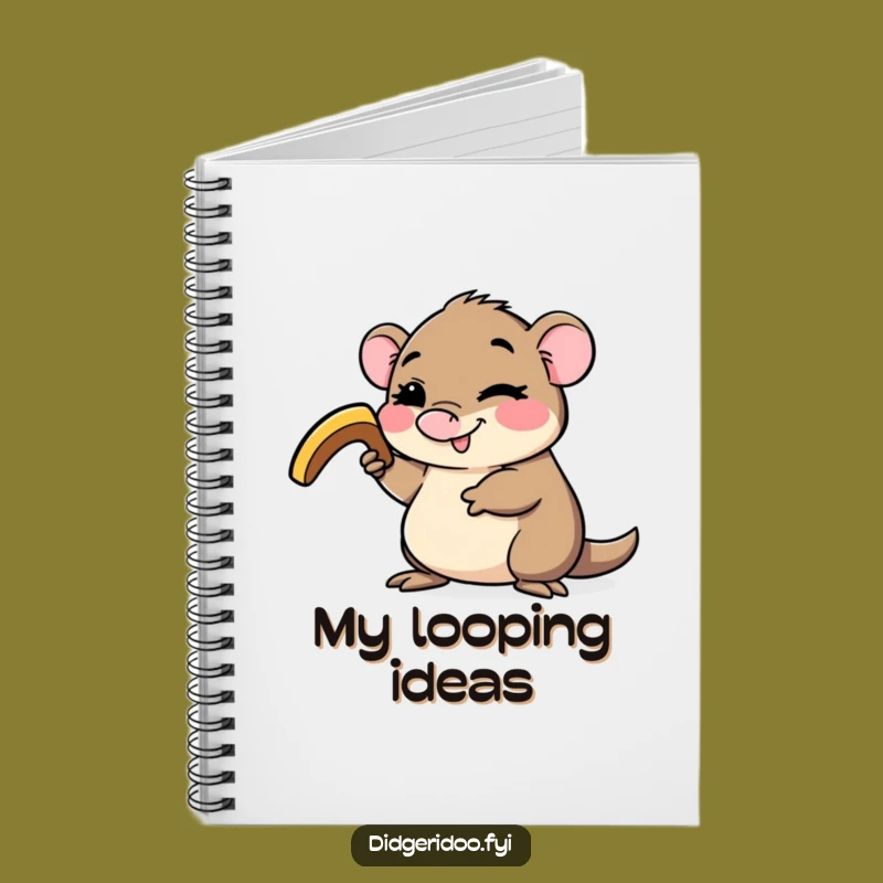 Funny Platypus Boomerang Notebook - Winking Critter Journal for Quirky Ideas