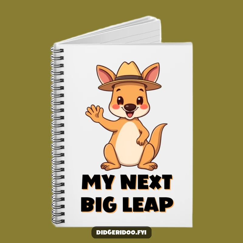 Funny Kangaroo Notebook: Happy Waving Aussie, Journal for Outback Adventures