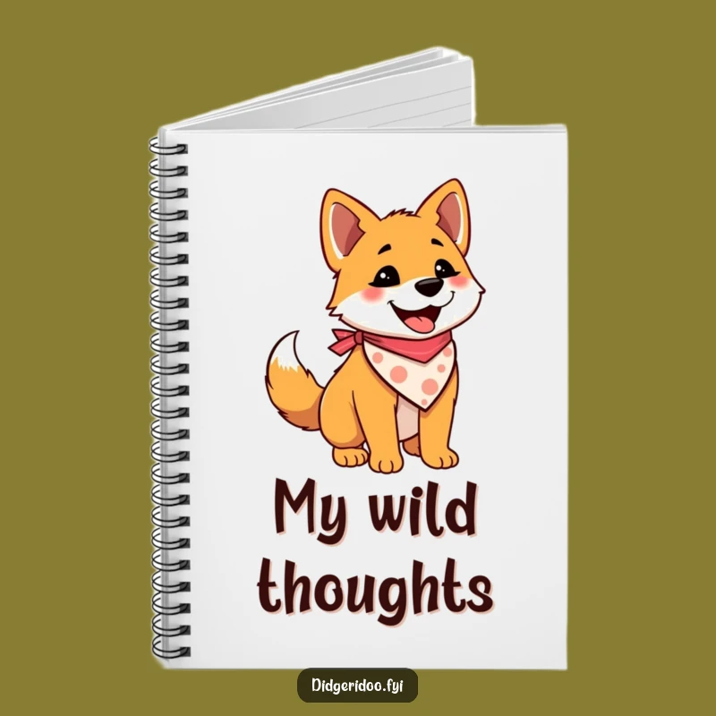 Funny Dingo Notebook - Jot Down Ideas With Pup's Wagging Tail Gift