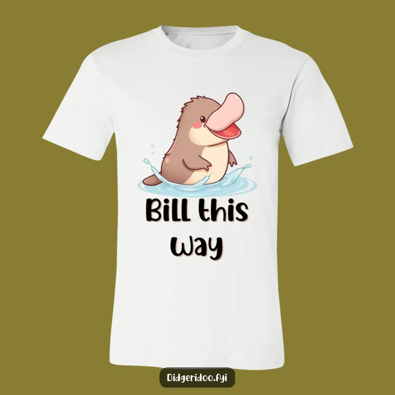 Funny Platypus Splash T-Shirt: Jovial Water Animal Tee Gift