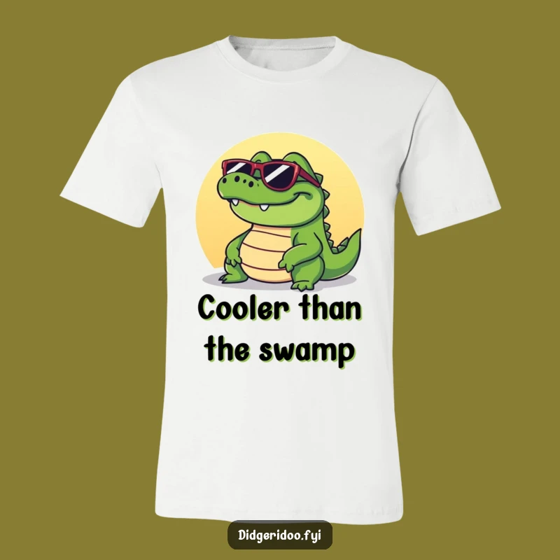 Funny Crocodile T-Shirt: Bask in Style with This Cool Reptile!