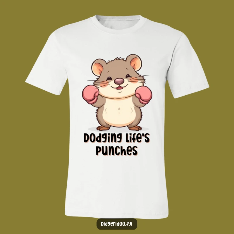 Funny Wombat Boxer T-Shirt: Dodging Punny Gift for Combat Sport Lovers