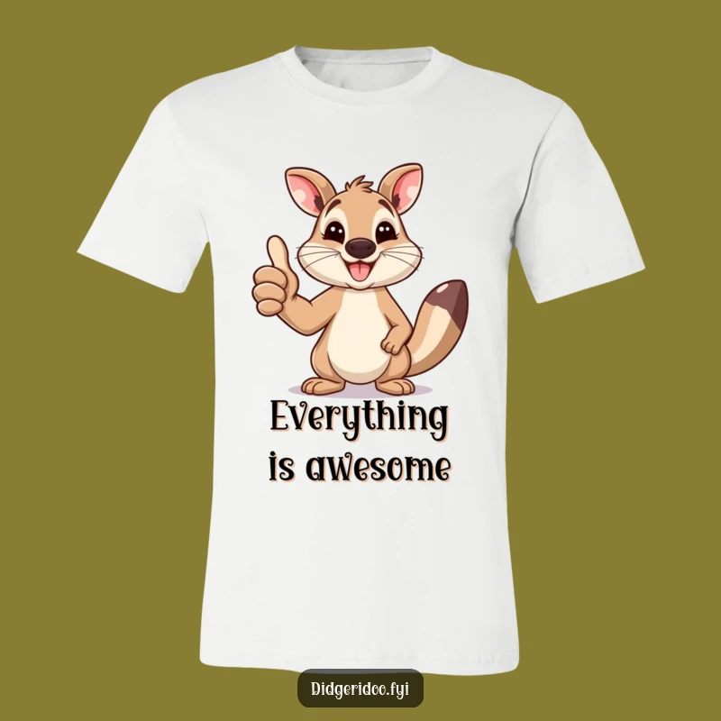 Funny Wallaby Thumbs Up T-Shirt: Happy Aussie Animal Tee Gift