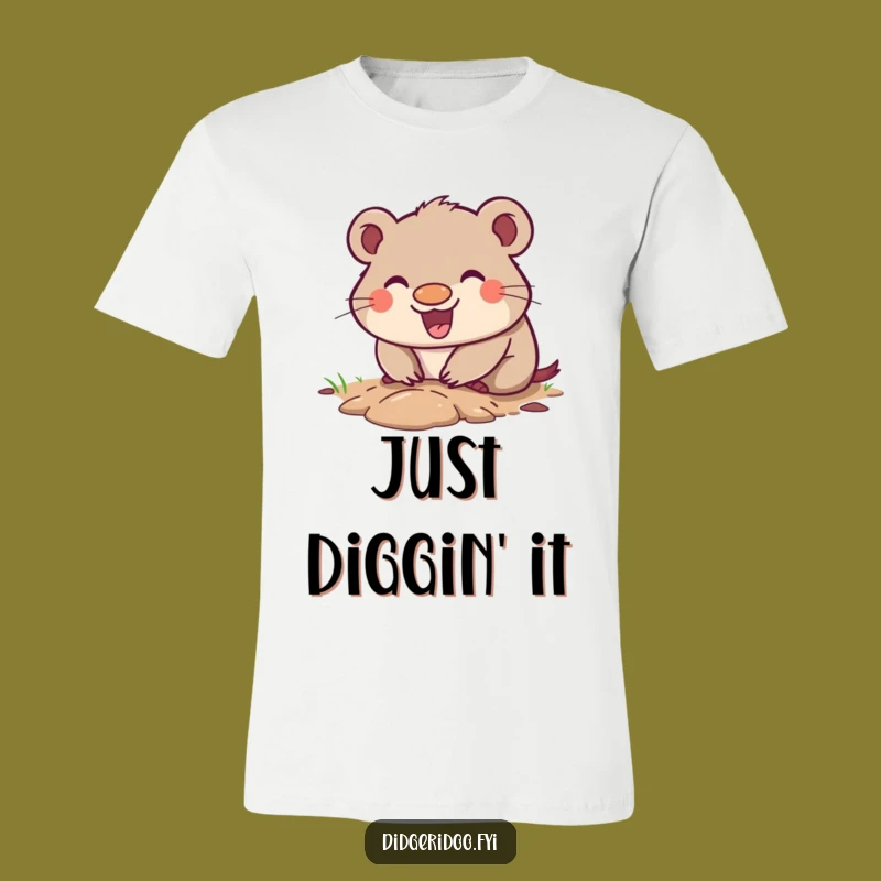 Funny Wombat Digging T-Shirt: Wear Your Enthusiasm with Hilarious Outback Style