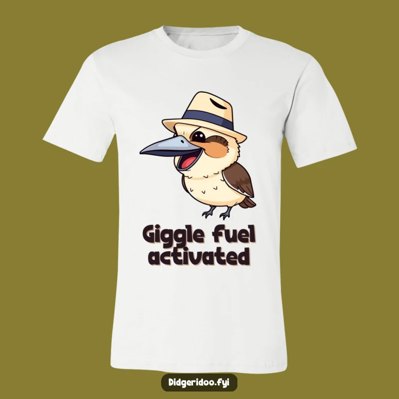 Funny Kookaburra Akubra T-Shirt: Hilarious Aussie Bird Tee, Perfect Funny Gift for Comedians!