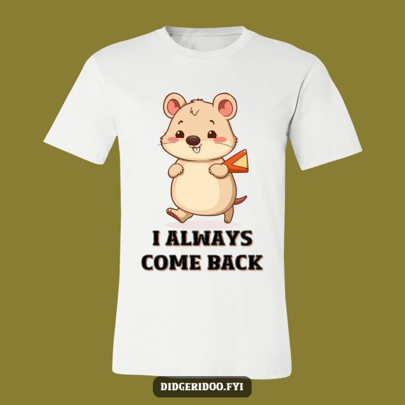 Funny Wombat Boomerang T-Shirt: Carry Your Smile with Aussie Fun