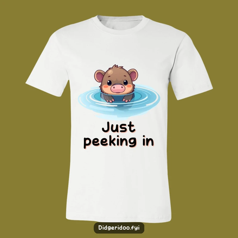 Funny Platypus Pool T-Shirt: Curious Aussie Style, Great Gift