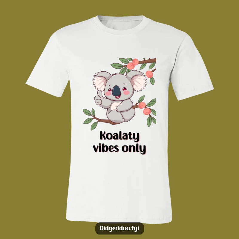 Funny Koala Thumbs Up T-Shirt: Jovial Aussie Character Tee