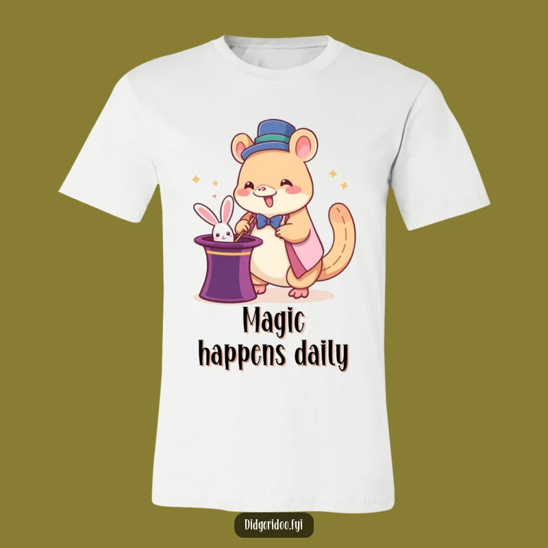 Funny Platypus Magician T-Shirt: Giddy Rabbit Illusion Gift