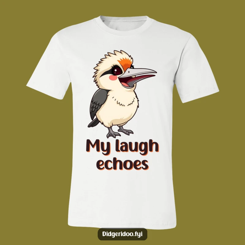 Funny Kookaburra Laugh T-Shirt: Startled Joyful Bird Style, Hilarious Apparel Gift