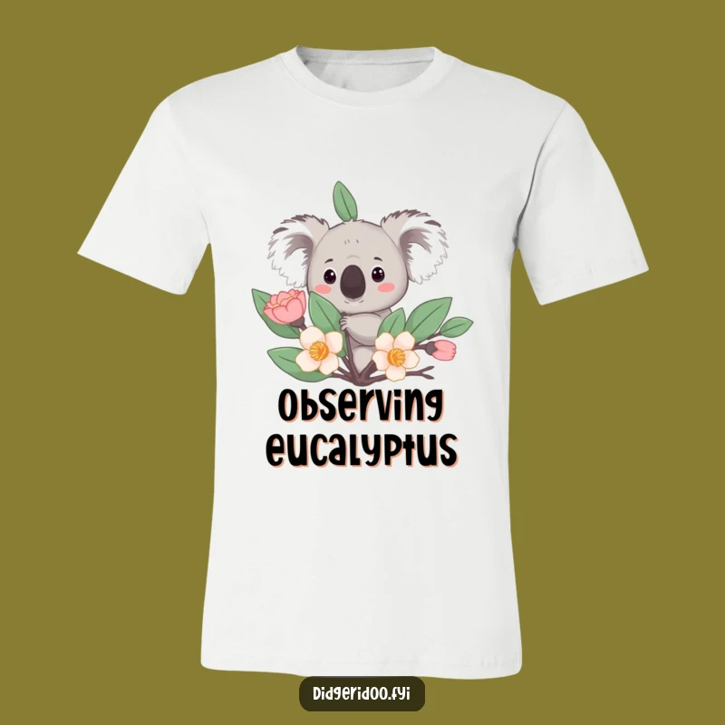 Funny Koala T-Shirt: Curious Eucalyptus Peek, Adorable and Hilarious Apparel