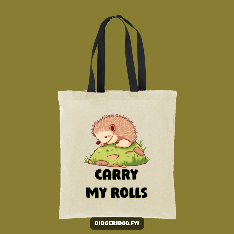 Funny Echidna Rolling Tote Bag - Chic & Playful Animal Accessory