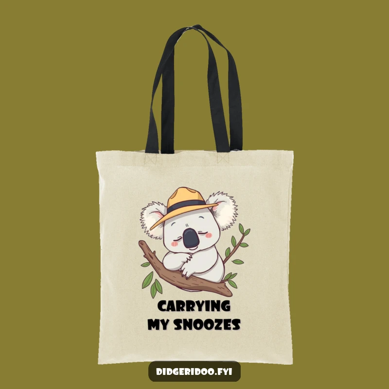 Funny Koala Akubra Hat Tote Bag - Carry Your Essentials with Aussie Humor, Perfect Gift