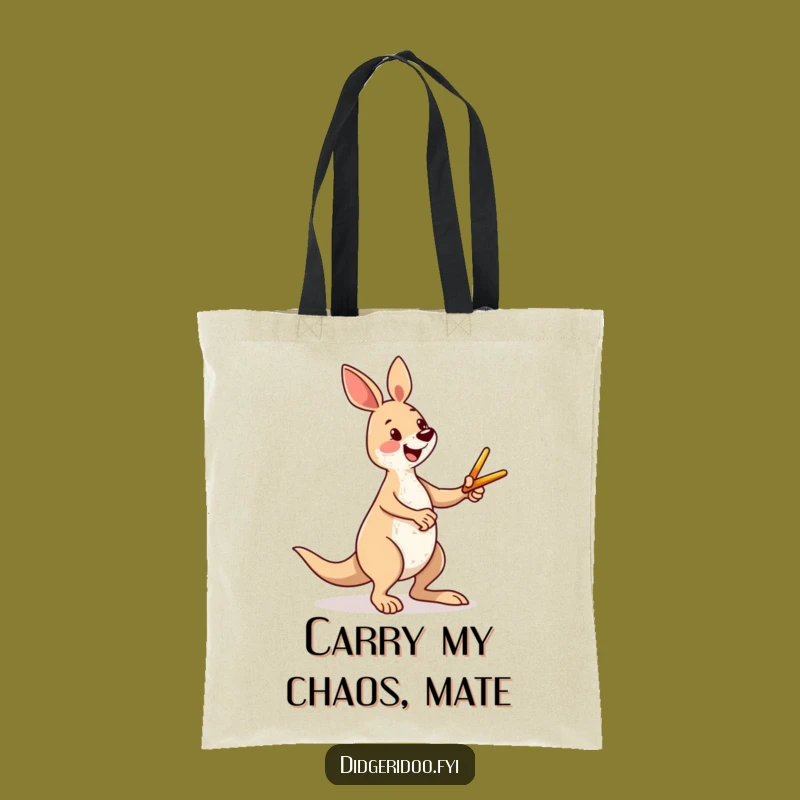 Funny Kangaroo Kicking Boomerang Tote Bag: Carry Your Laughs in Style