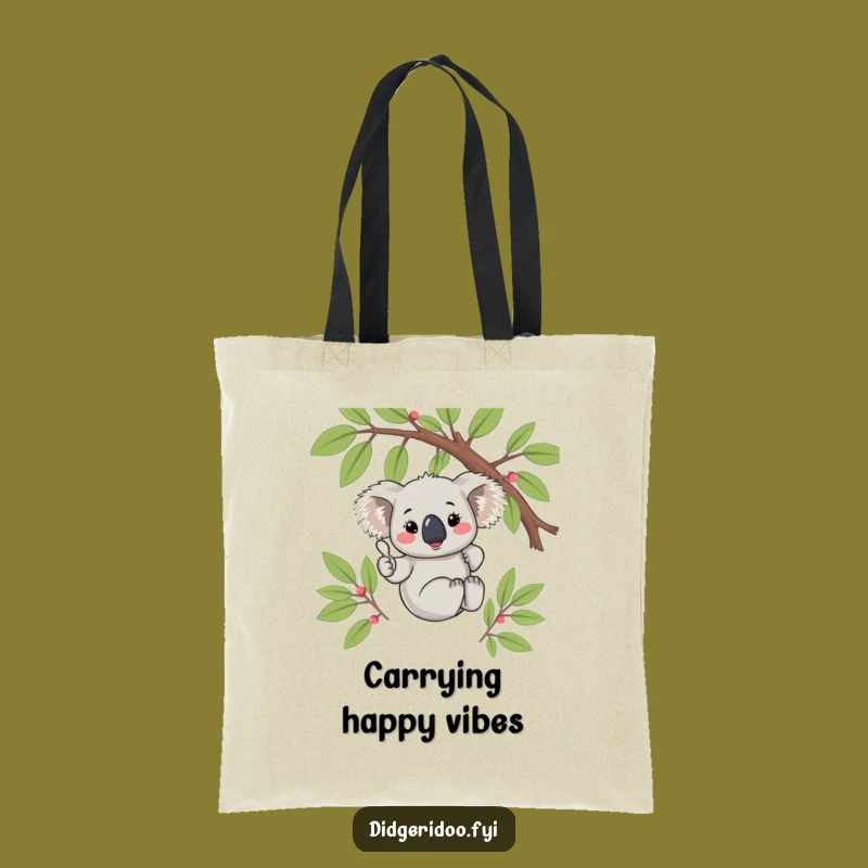 Funny Koala Thumbs Up Tote Bag: Cute Aussie Shopping, Perfect Gift