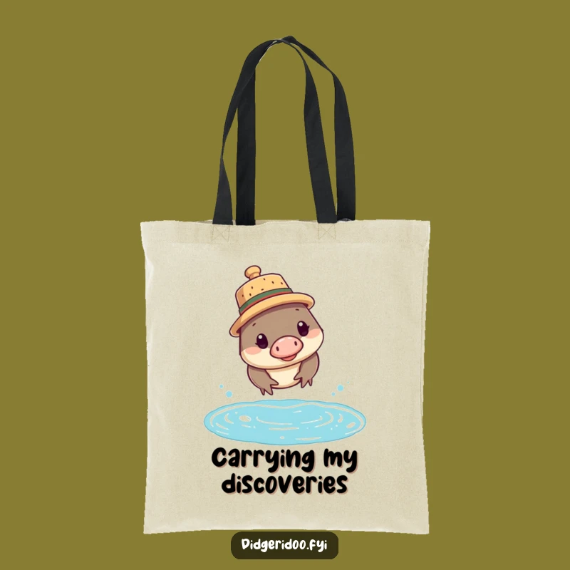 Funny Platypus Cork Hat Tote Bag: Carry Your Curiosity in Style