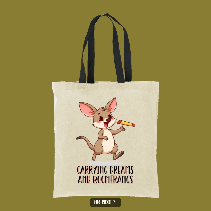 Funny Wallaby Boomerang Hop Tote Bag: Carry Your Laughs in Style