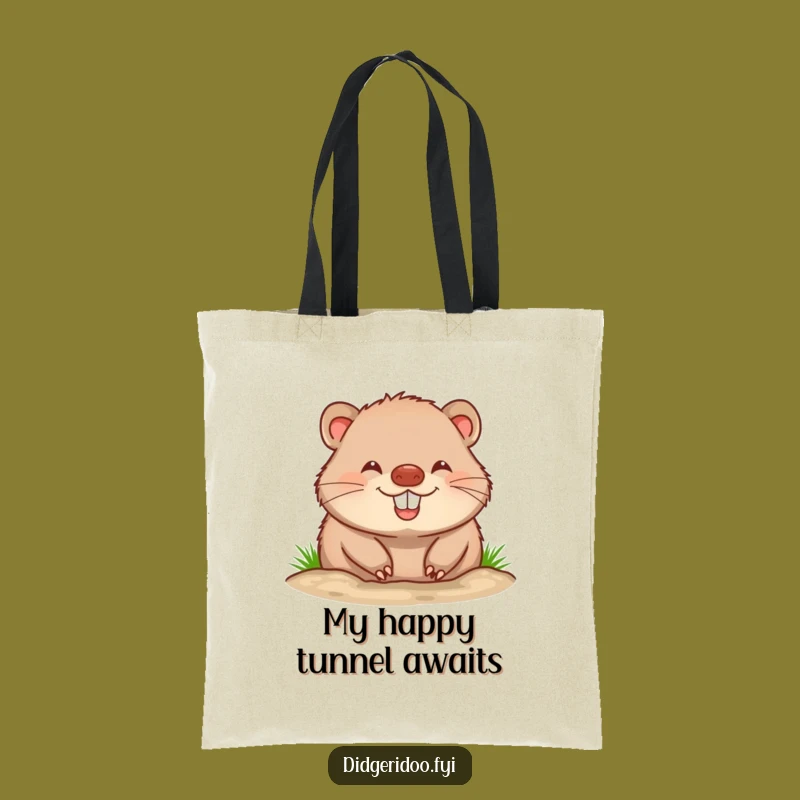 Funny Wombat Tote Bag: Carry Your Essentials with a Cheerful Grin!