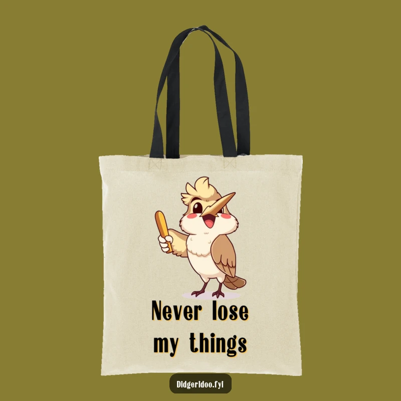 Funny Kookaburra Boomerang Tote Bag: Delighted Aussie Character Bag